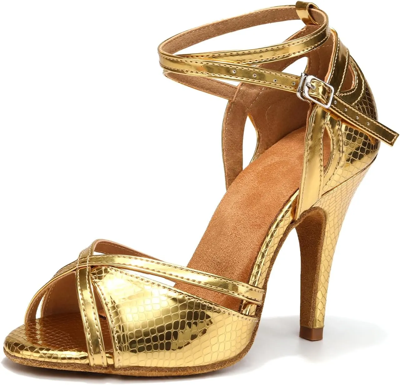 SWDZM Latin Dance Shoes Women Suede Sole Salsa Tango Ballroom Professional Practice Performance Dance Shoes