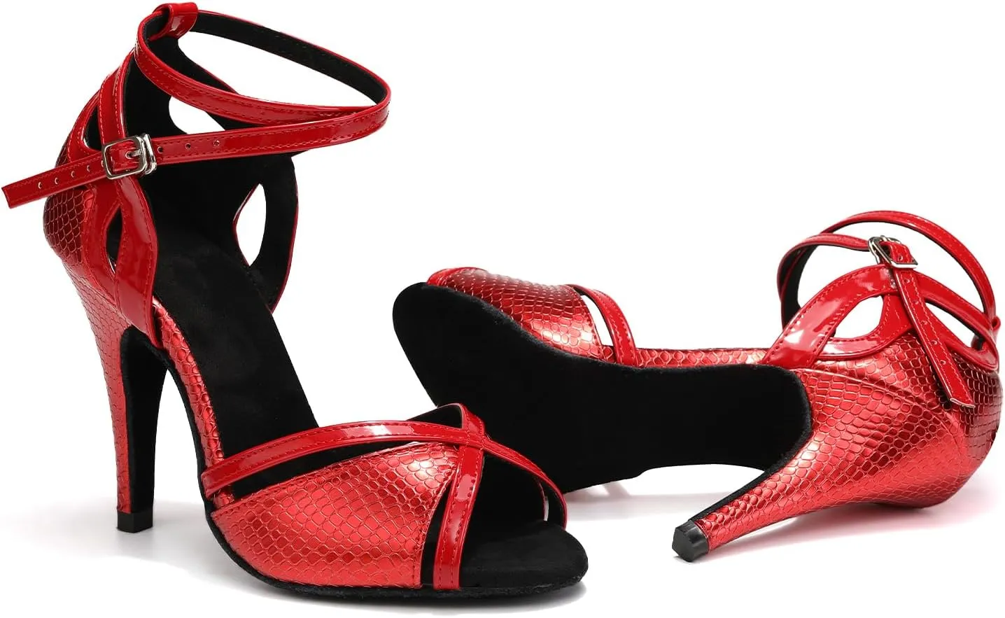 SWDZM Latin Dance Shoes Women Suede Sole Salsa Tango Ballroom Professional Practice Performance Dance Shoes
