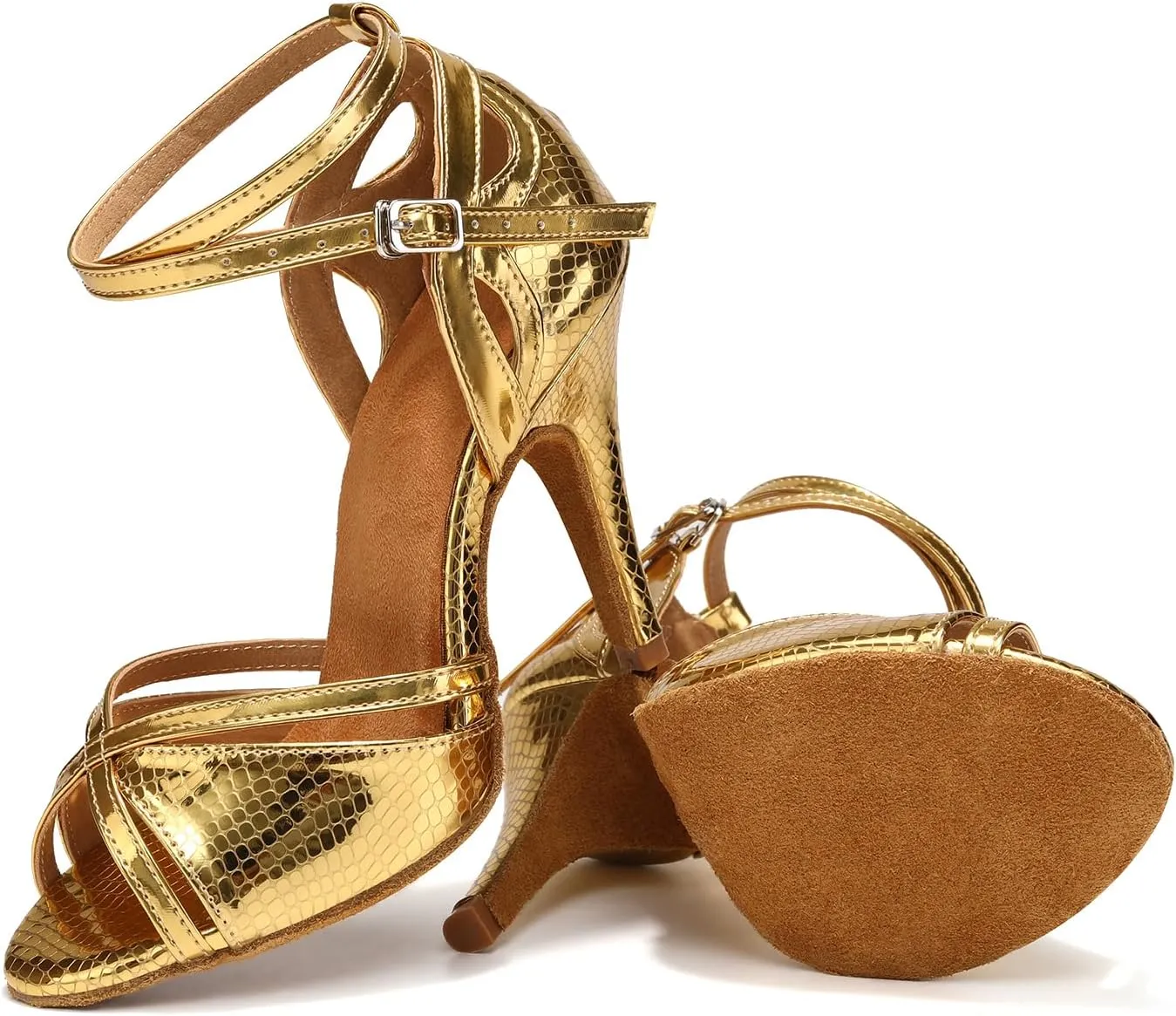 SWDZM Latin Dance Shoes Women Suede Sole Salsa Tango Ballroom Professional Practice Performance Dance Shoes