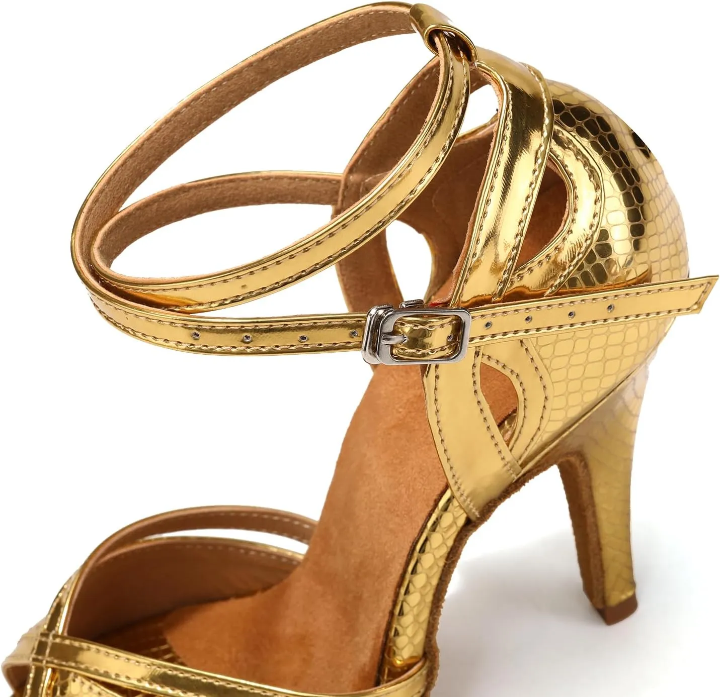 SWDZM Latin Dance Shoes Women Suede Sole Salsa Tango Ballroom Professional Practice Performance Dance Shoes