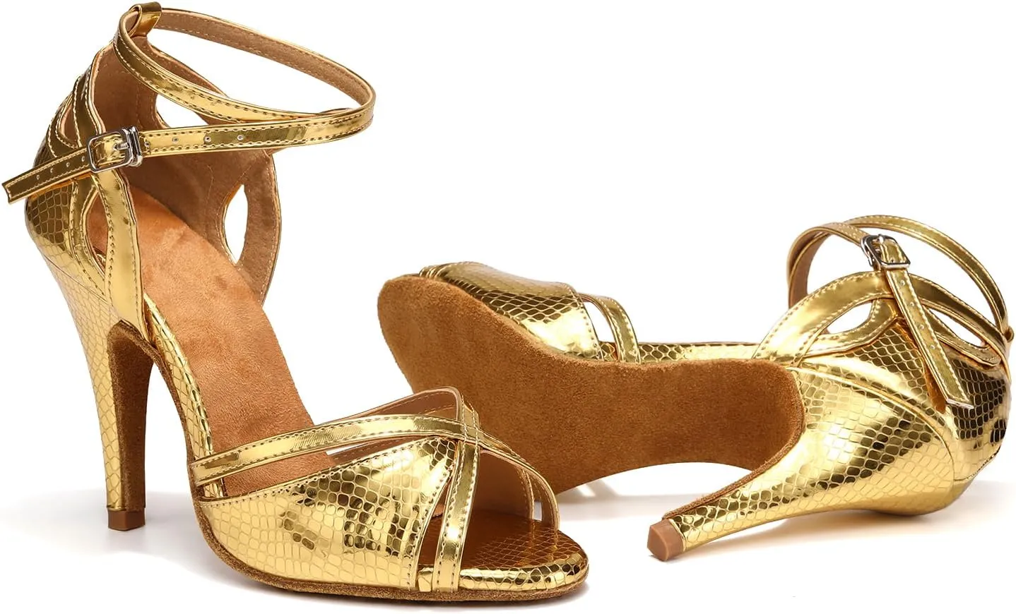 SWDZM Latin Dance Shoes Women Suede Sole Salsa Tango Ballroom Professional Practice Performance Dance Shoes