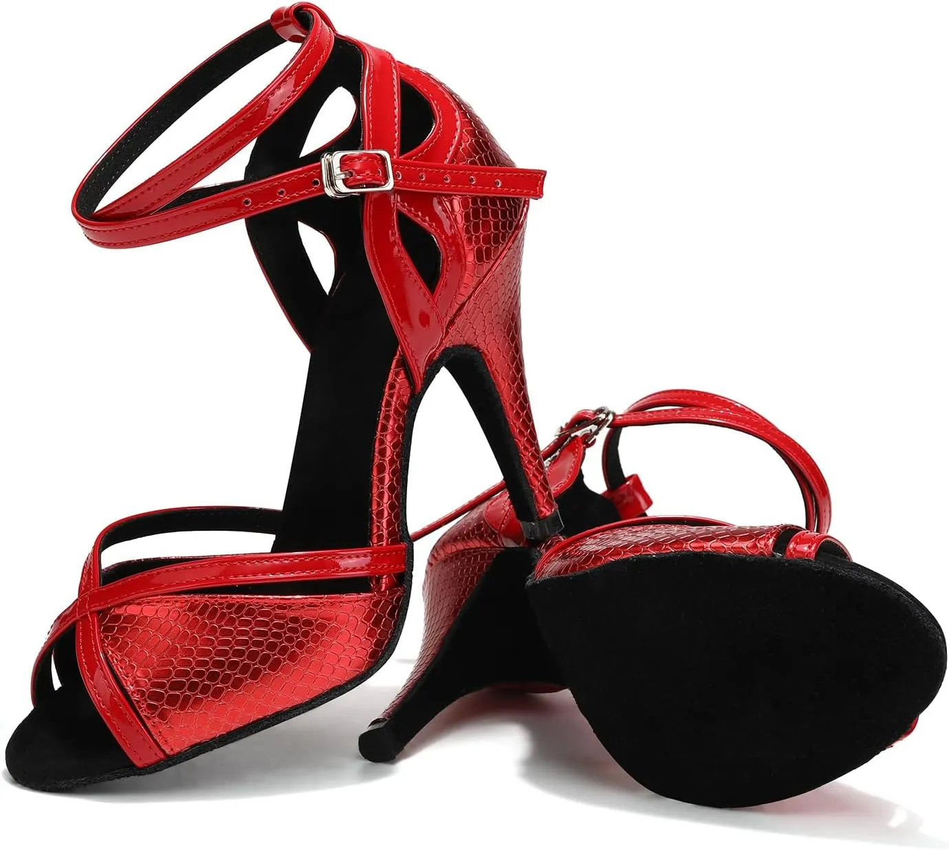 SWDZM Latin Dance Shoes Women Suede Sole Salsa Tango Ballroom Professional Practice Performance Dance Shoes