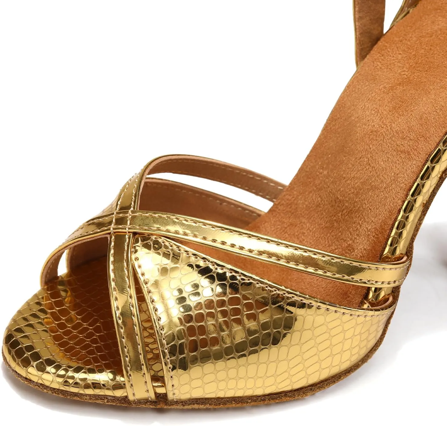 SWDZM Latin Dance Shoes Women Suede Sole Salsa Tango Ballroom Professional Practice Performance Dance Shoes