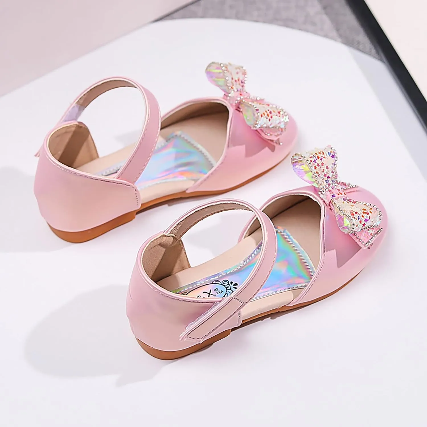 Toddler Princess Shoes,Girls Baby Princess Shoes Star Sequin Rhinestone Bow Pearl Bling Sandals 1-12 Years
