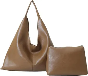 Tote Bags for Women Vegan Leather 2pcs Top Handle Satchel Purse Oversized Shoulder Handbag Hobo Bags