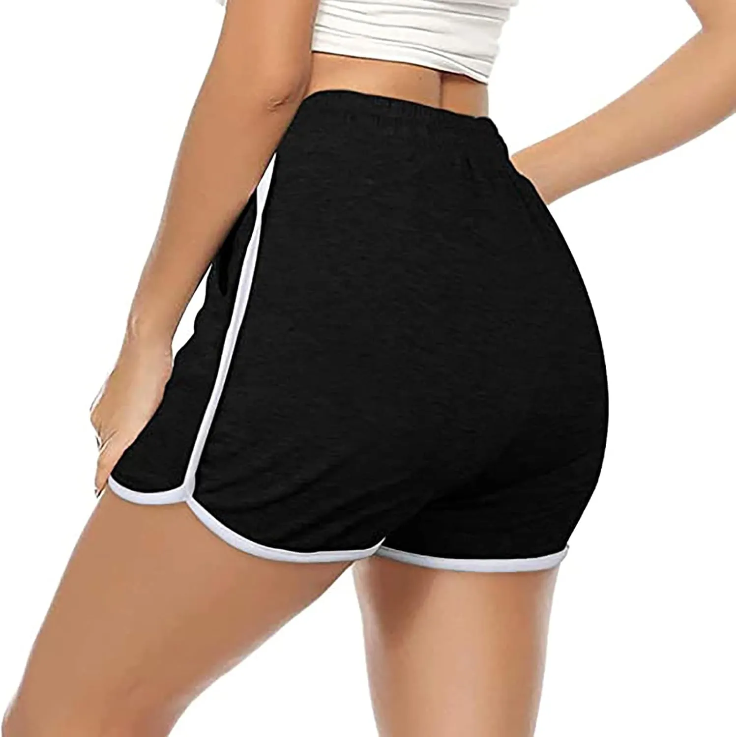 Track Gym Yoga Shorts for Women Fall Summer Loose Fit High Cut Striped Pants Shorts Women 2025