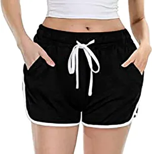 Track Gym Yoga Shorts for Women Fall Summer Loose Fit High Cut Striped Pants Shorts Women 2025