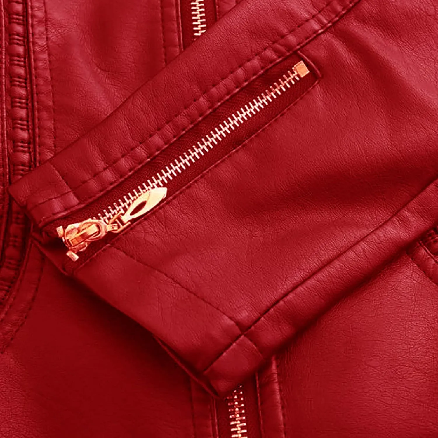 tuduoms Faux Leather Jacket Women Trendy Quilted Slim Fit Casual Motorcycle Jacket Suit Long Sleeve Moto Biker Coat