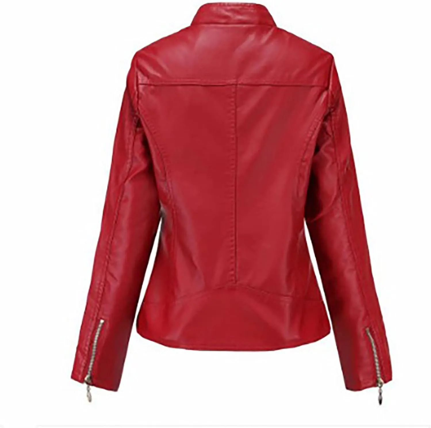 tuduoms Faux Leather Jacket Women Trendy Quilted Slim Fit Casual Motorcycle Jacket Suit Long Sleeve Moto Biker Coat