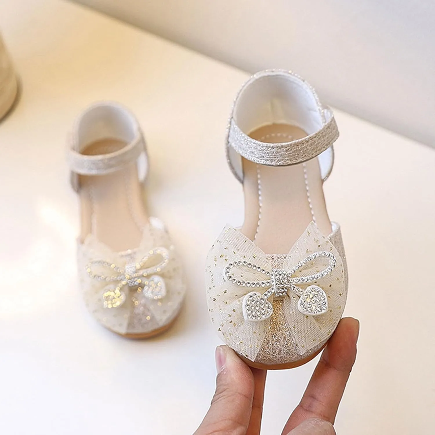Uniforms Shoes New Children's Small Leather Shoes with Closures for Spring and Summer Korean Girls' Bowknot