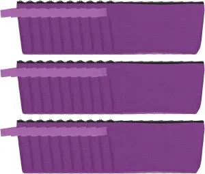 uxcell Canvas Makeup Bags, 30 Pcs Travel Cosmetic Bags Bulk, Multipurpose Plain Toiletry Zipper Pouches Blank DIY Craft Bags Pencil Bag for Women Teens, Purple