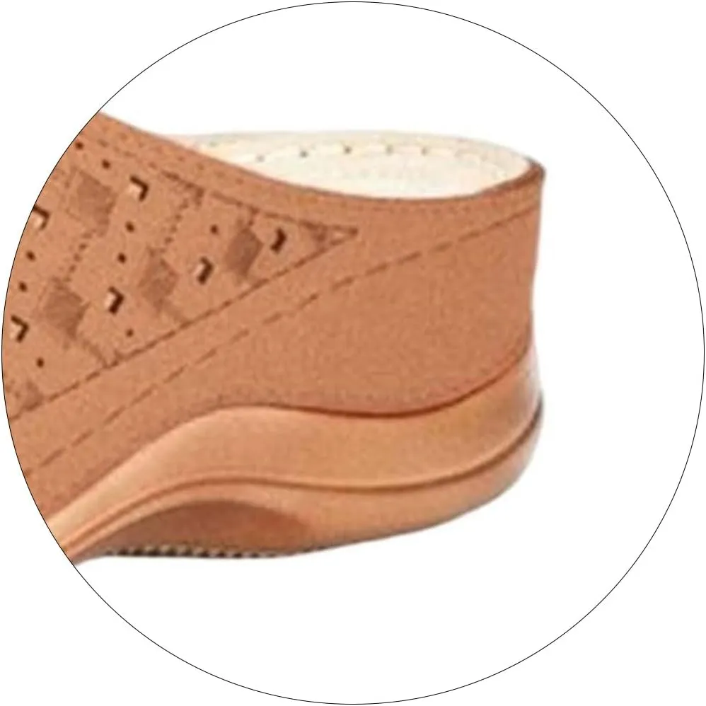 Wedge Sandals for Women Breathable Low Heel Sandal Hollow Out Walking Slippers Casual Comfortable Arch Support Sandals Summer Slip on Shoes Beach Vacation Shoe
