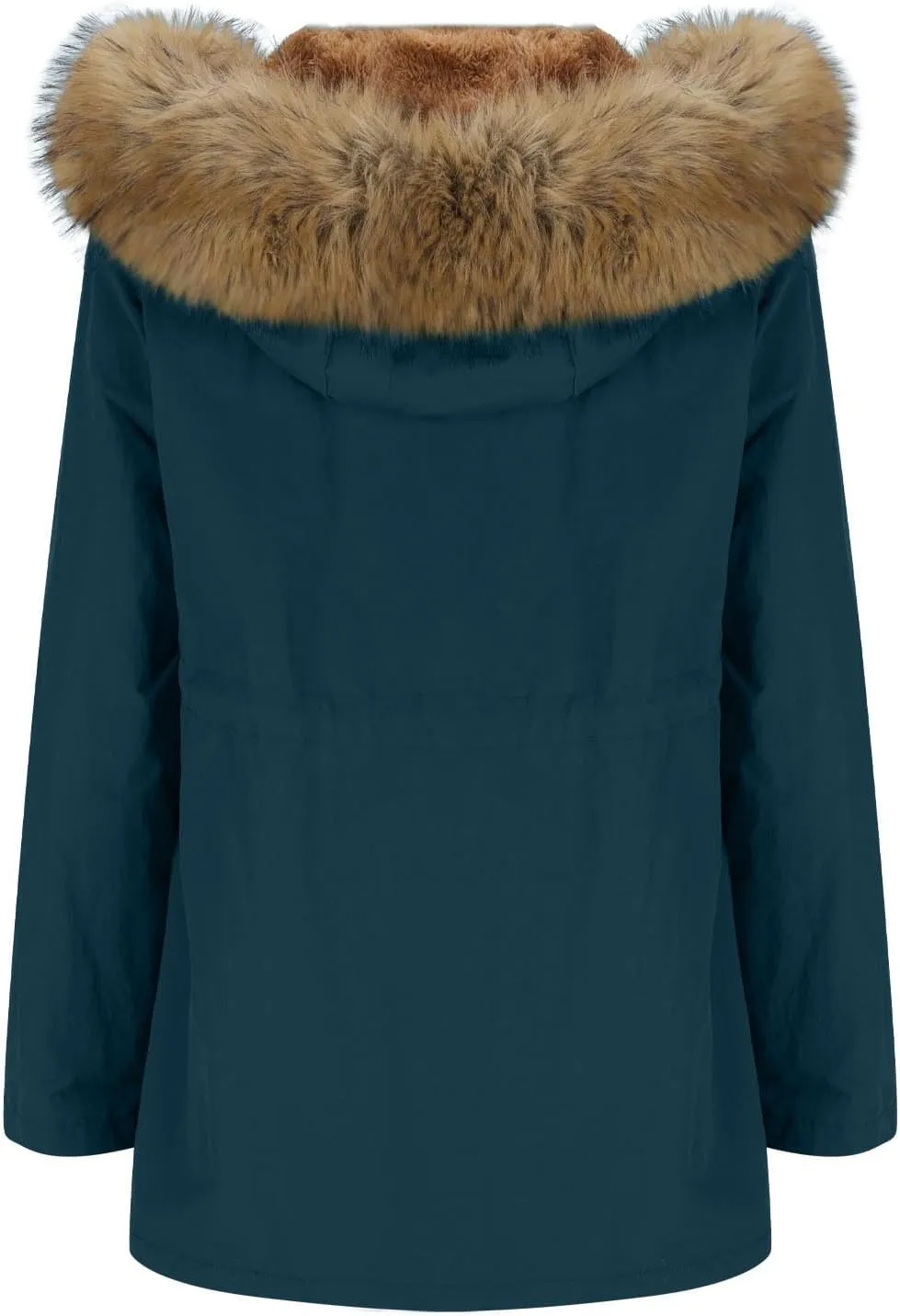 Winter Coats for Women Water Resistant Jacket Windproof Warm Parkas Thicken Fleece Lined Outwear with Fur Hood