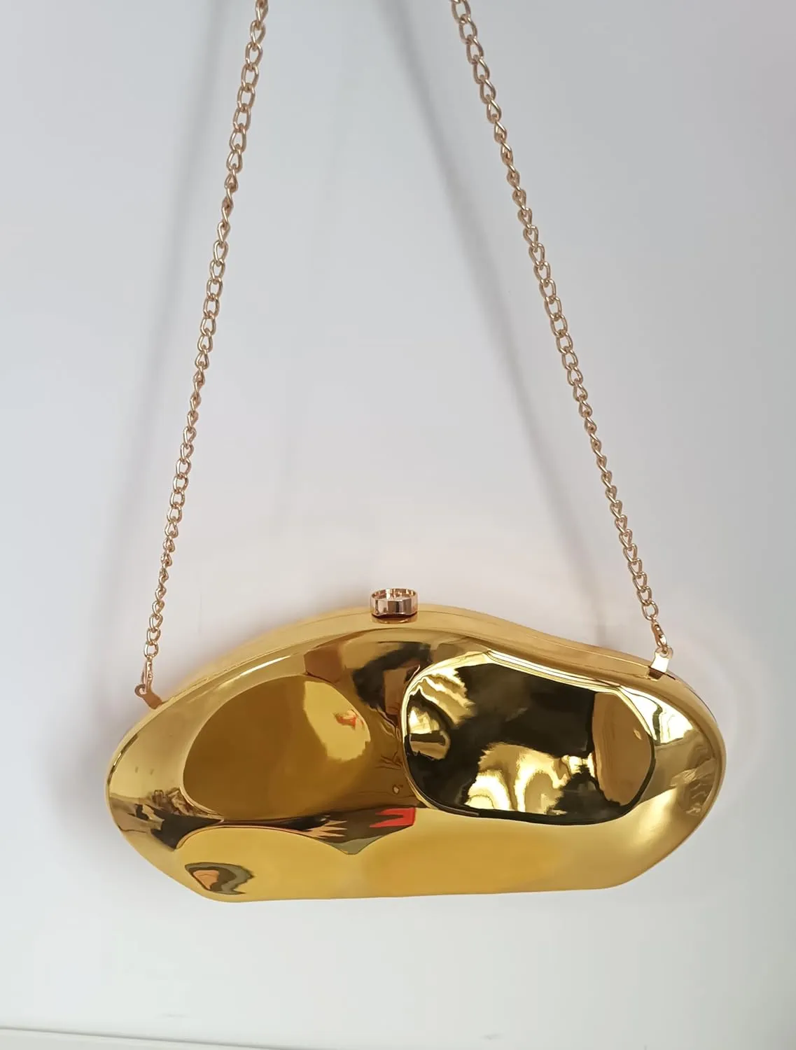 Women Acrylic Evening Bag Purse Metallic Style Clutch Purse Geometric Handbag for Wedding Cocktail Party