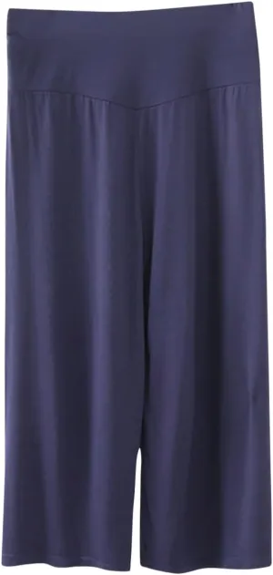 Women Capri 3/4 Trousers Cropped Pants Lounge Yoga Sports Sweatpants Stretch Leggings Elasticated Waist Bottoms