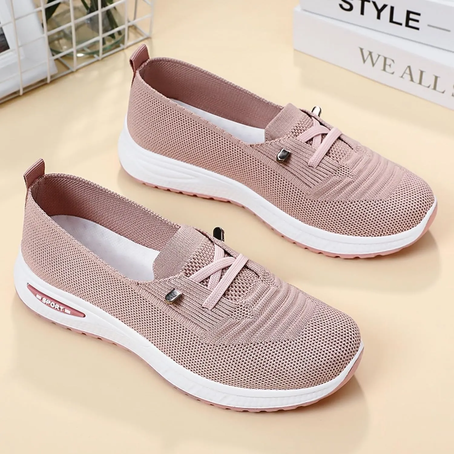 Women Comfy Orthopedic Walking Shoes, 2025 New Orthopedic Women's Breathable Non-Slip Arch Support Slip On Sneakers