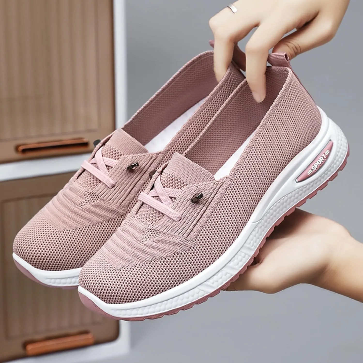 Women Comfy Orthopedic Walking Shoes, 2025 New Orthopedic Women's Breathable Non-Slip Arch Support Slip On Sneakers