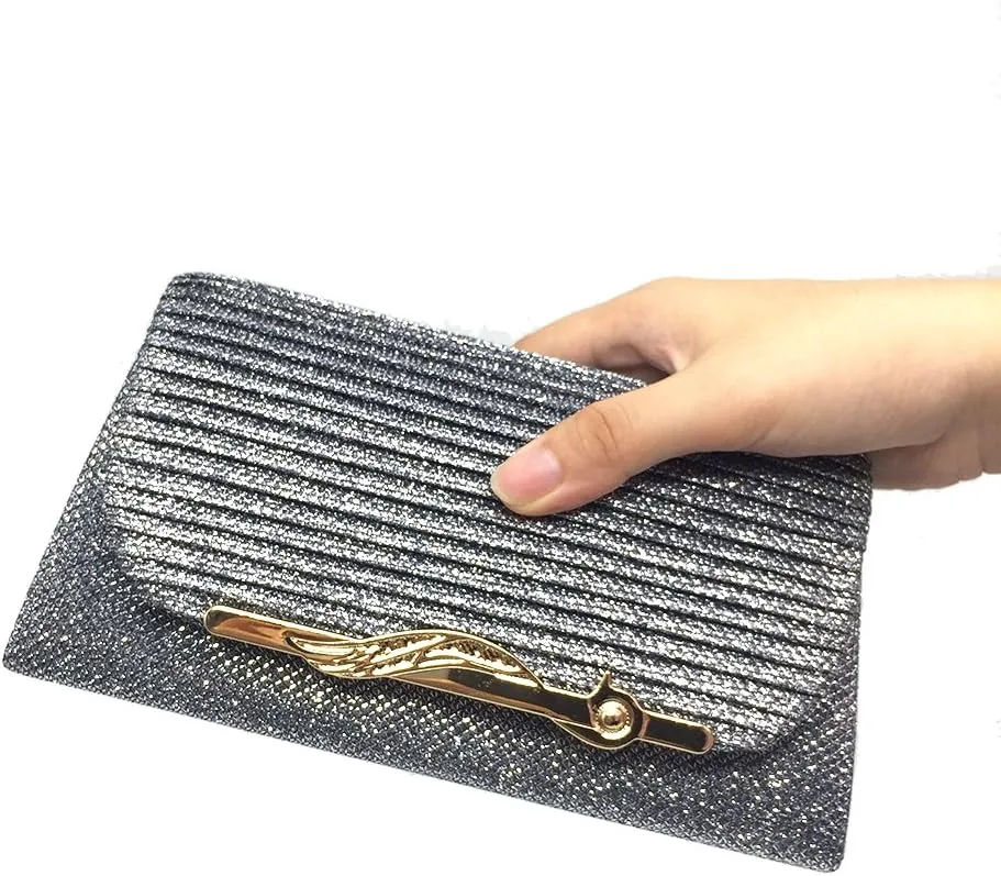 Women Evening Bag Luxury Party Wedding Handbag Glitter Purse Clutch