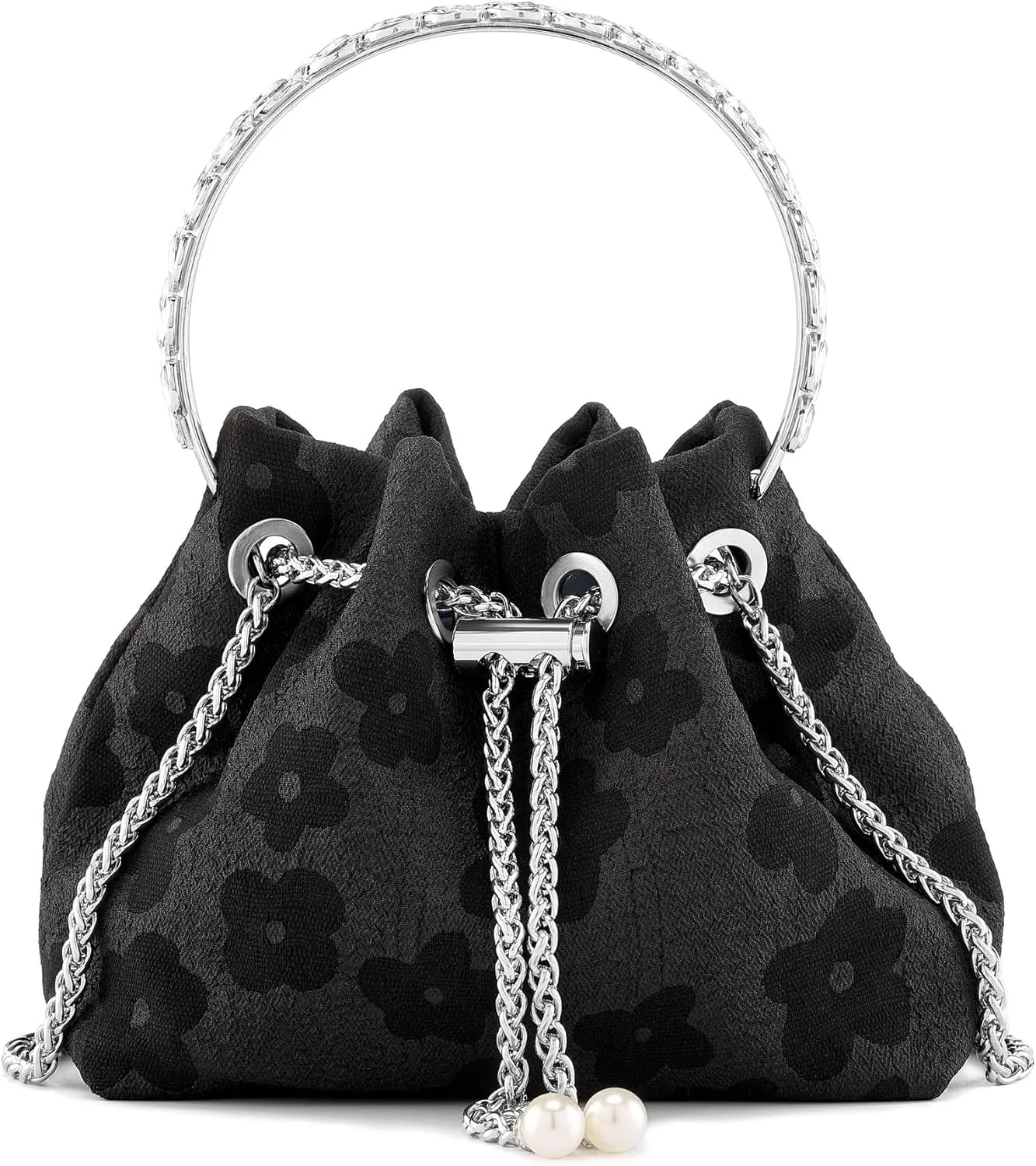 Women Evening Clutch Bag Crossbody Purse Bag Top Handbag Shoulder Prom Party Bag Vintage Floral Printed Pouch