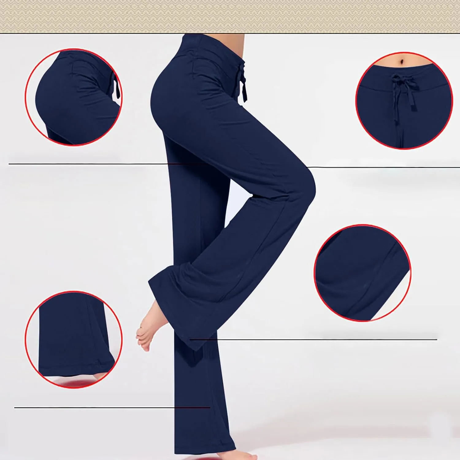 Womens High Cut Straight Leg Long Leg Loose Fit Pants for Women Rayon Sport Gym Jogger Fall Summer 2025 Fashion