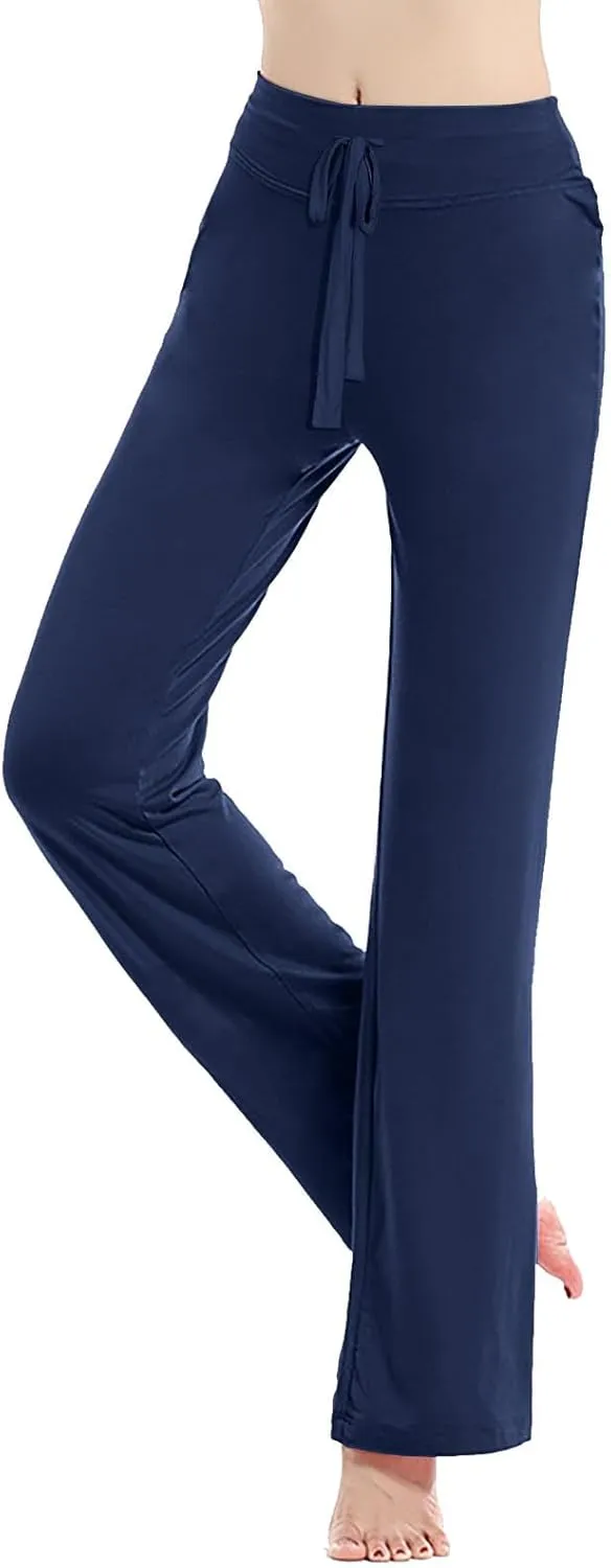 Womens High Cut Straight Leg Long Leg Loose Fit Pants for Women Rayon Sport Gym Jogger Fall Summer 2025 Fashion