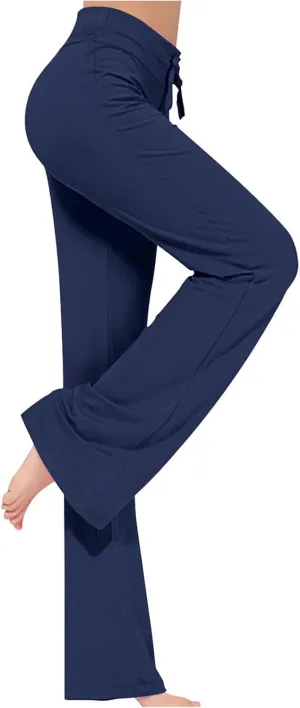 Womens High Cut Straight Leg Long Leg Loose Fit Pants for Women Rayon Sport Gym Jogger Fall Summer 2025 Fashion