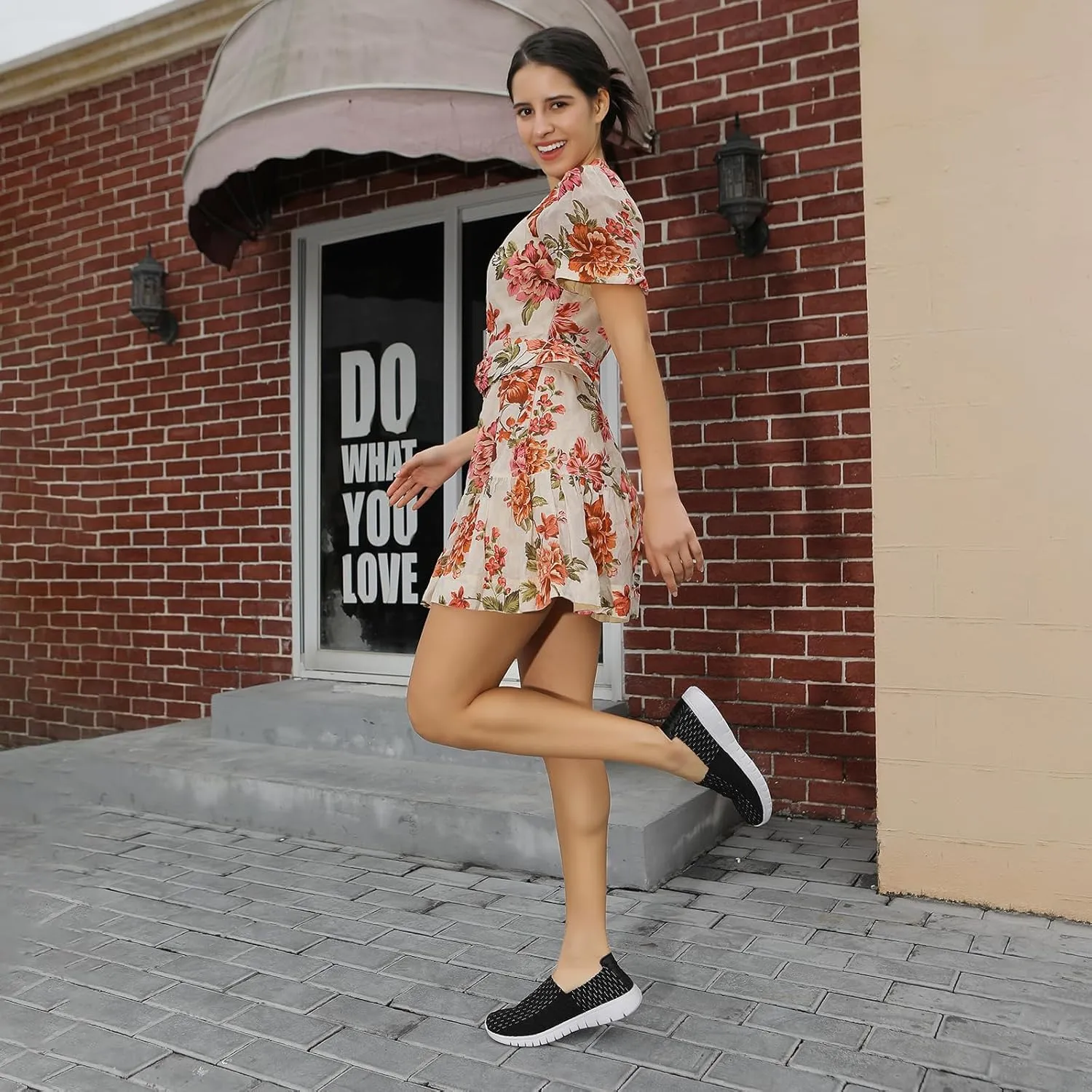 Women's Slip-On Walking Shoes, Handmade Woven Comfort Sneakers