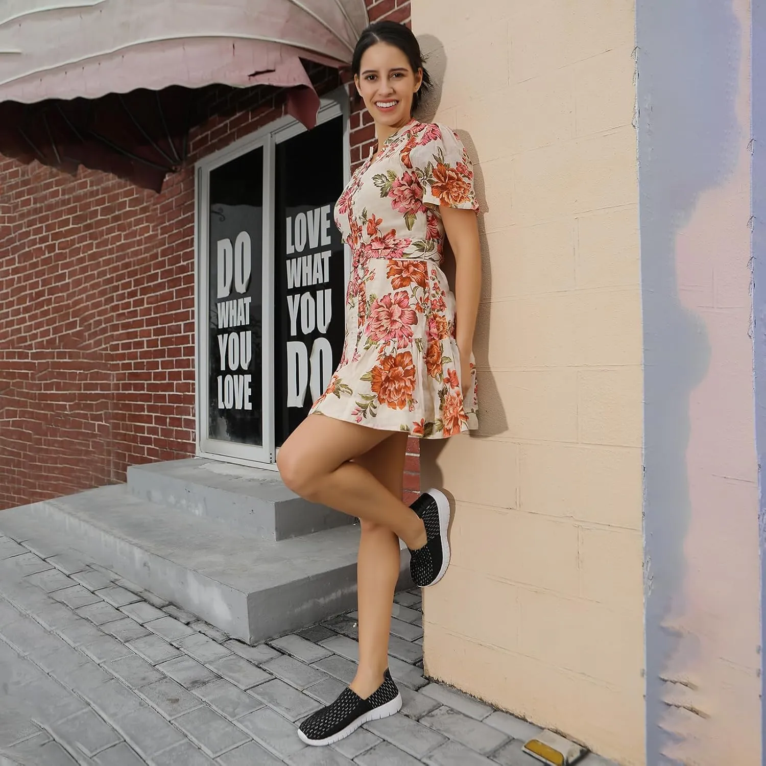 Women's Slip-On Walking Shoes, Handmade Woven Comfort Sneakers