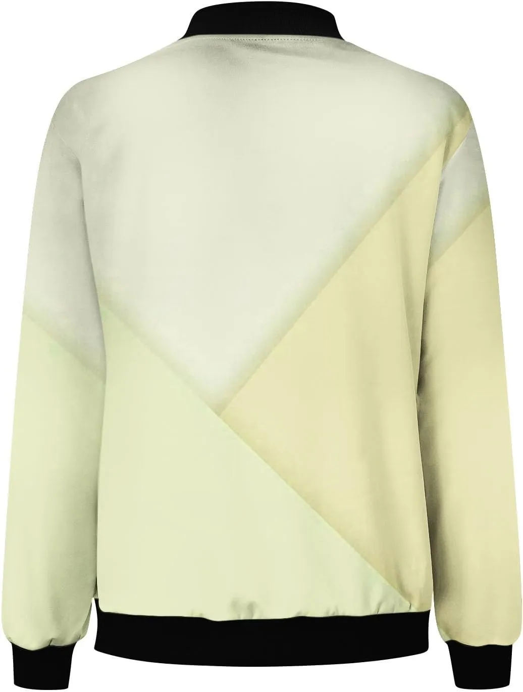 Women's Winter Coats Trendy Color Block Zipper Jackets Long Sleeve Casual Fit Coat with Pockets Outerwear