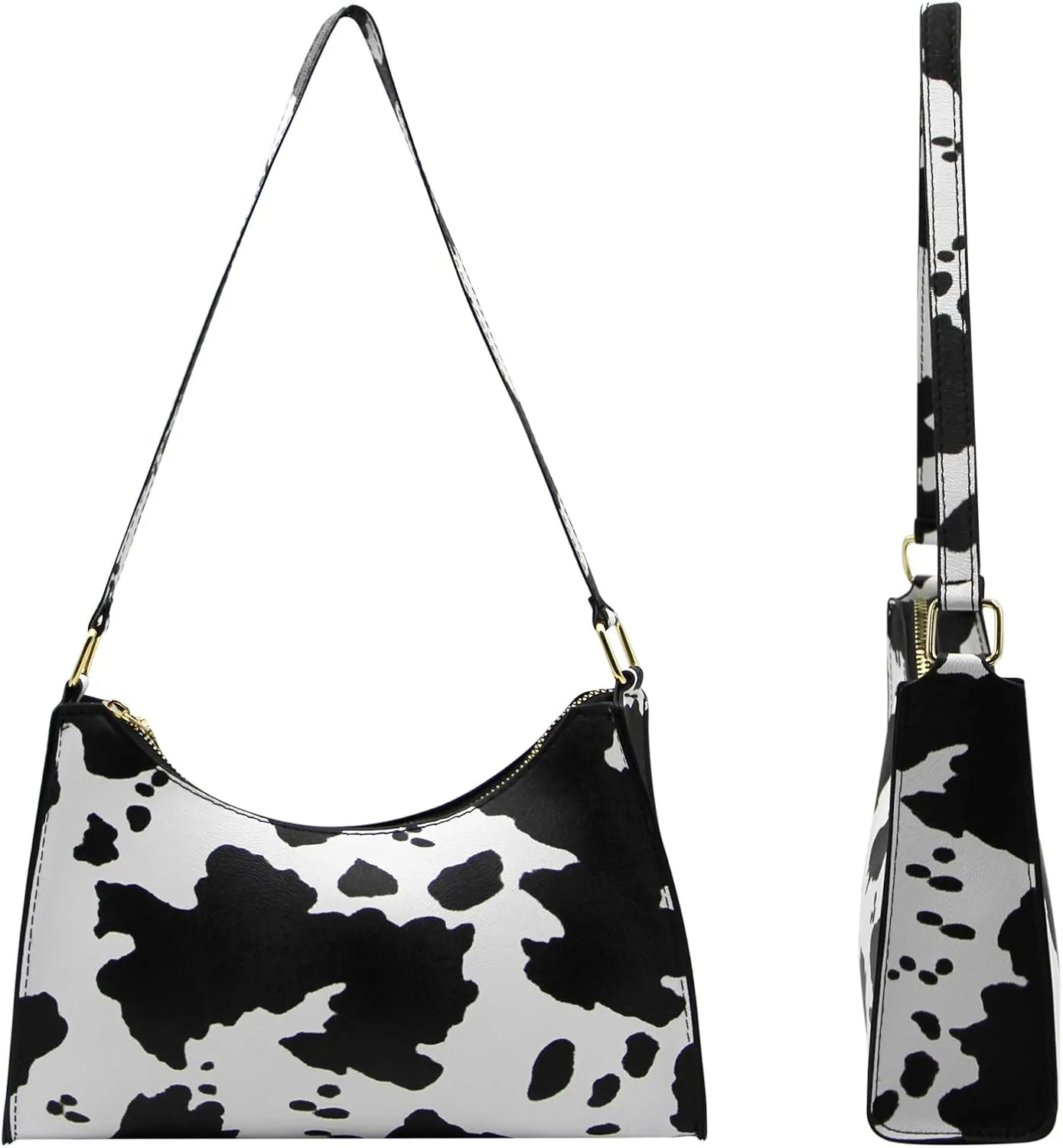 Women's Zebra Print Tote Shoulder Bag Leather Top Handle Purse Travel Handbag Clutch Wallet