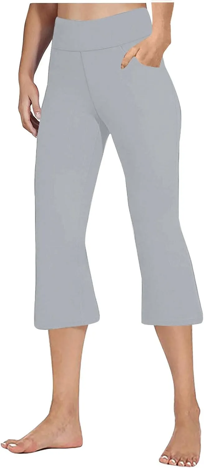 Work Out Gym Yoga Trousers Pants for Juniors Fall Summer High Cut Flare Wide Leg Trousers Pants Women 2025