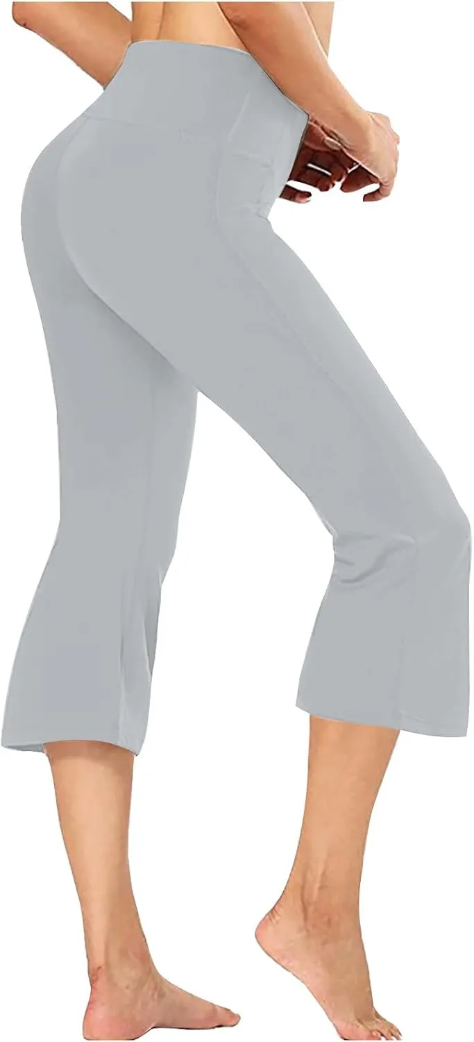 Work Out Gym Yoga Trousers Pants for Juniors Fall Summer High Cut Flare Wide Leg Trousers Pants Women 2025