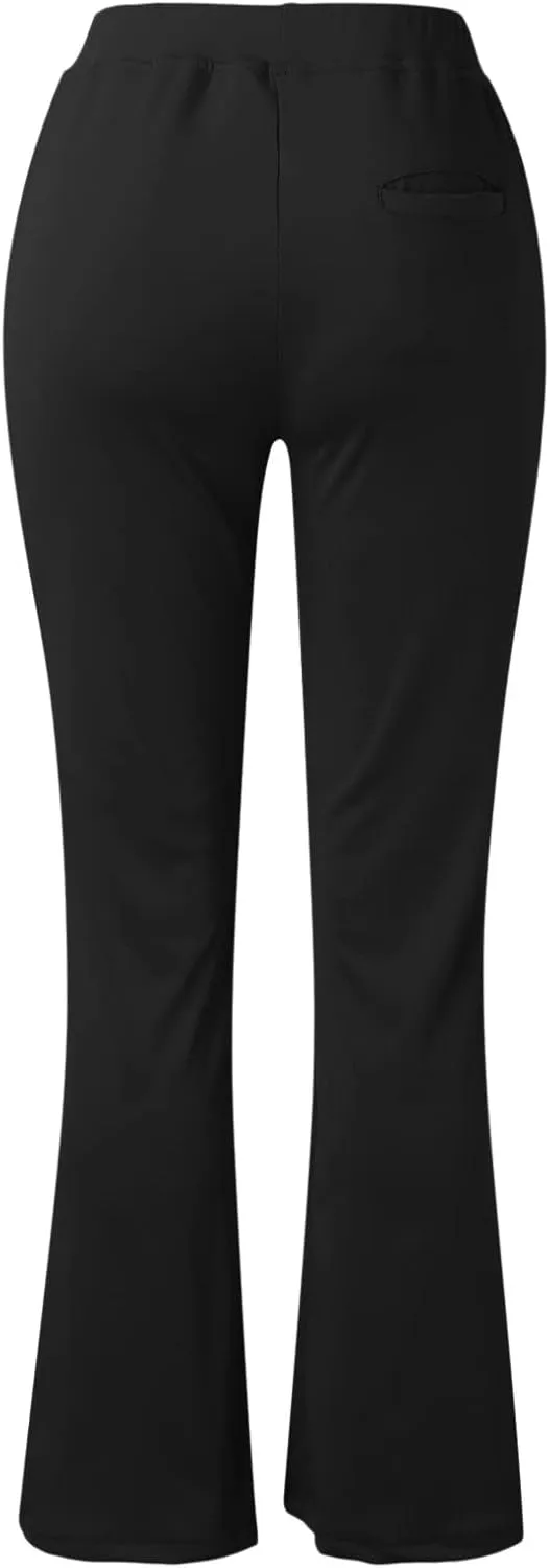 Work Pants for Women 2024 High Waist Stretch Soft Comfy Athletic Workout Yoga Pants Fashion Casual Business Trousers