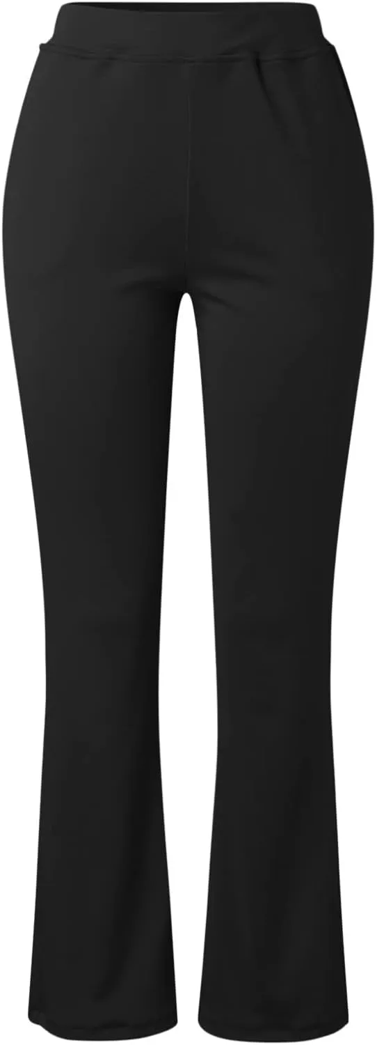 Work Pants for Women 2024 High Waist Stretch Soft Comfy Athletic Workout Yoga Pants Fashion Casual Business Trousers