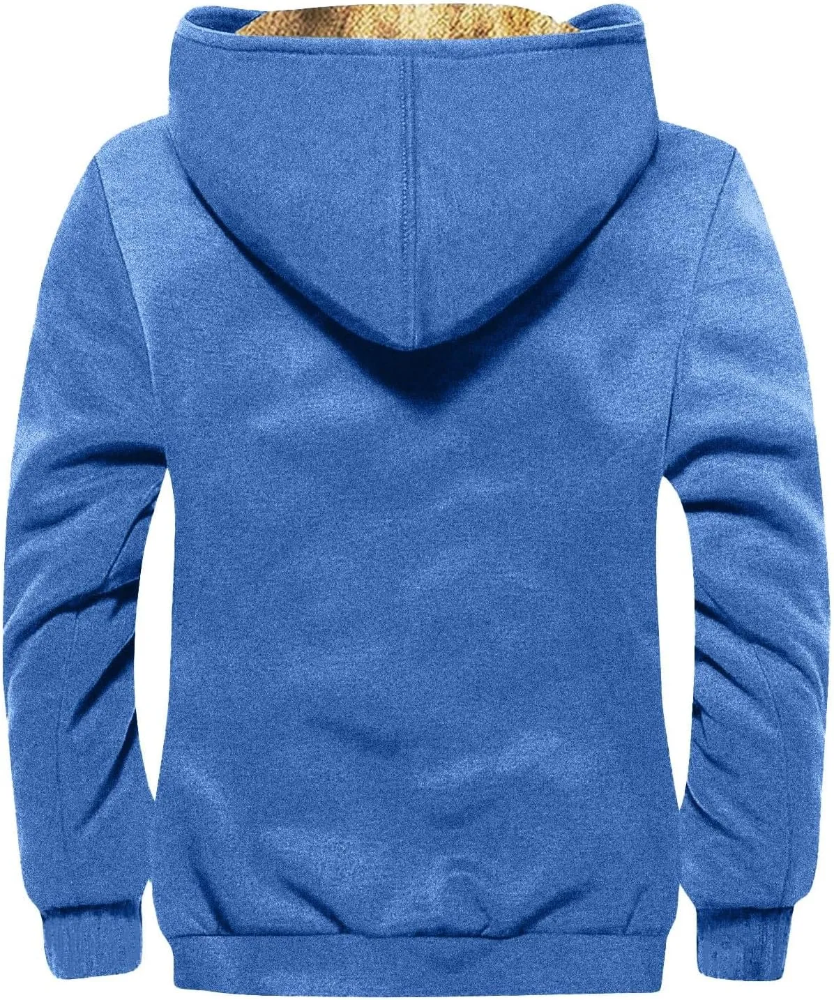 Ymosrh Men's Casual Fleece Jackets Full Zip Hoodie Jacket Sherpa Lined Warm Winter Work Coats Outdoor Jacket, M-7XL