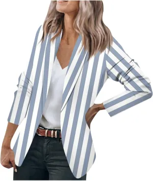 ZEFOTIM Blazer for Women 2024 Casual Oversized Fitted Lapel with Pockets Jacket Long Fashion Trendy Coat